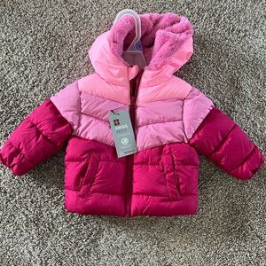Swiss Tech Baby 12 month Pink and Red Puffer Jacket